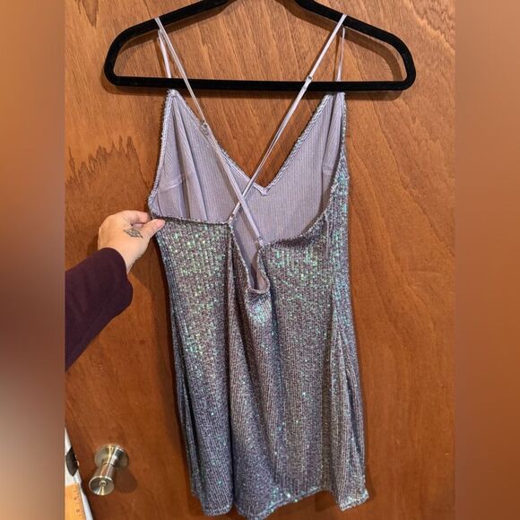 Victorias Secret‎ Lilac Sequin Slip Dress size L - Picture 7 of 10